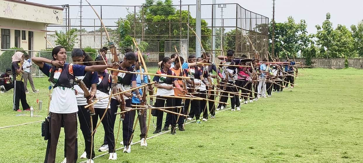 Vindhyachal Division team selected for the archery competition.