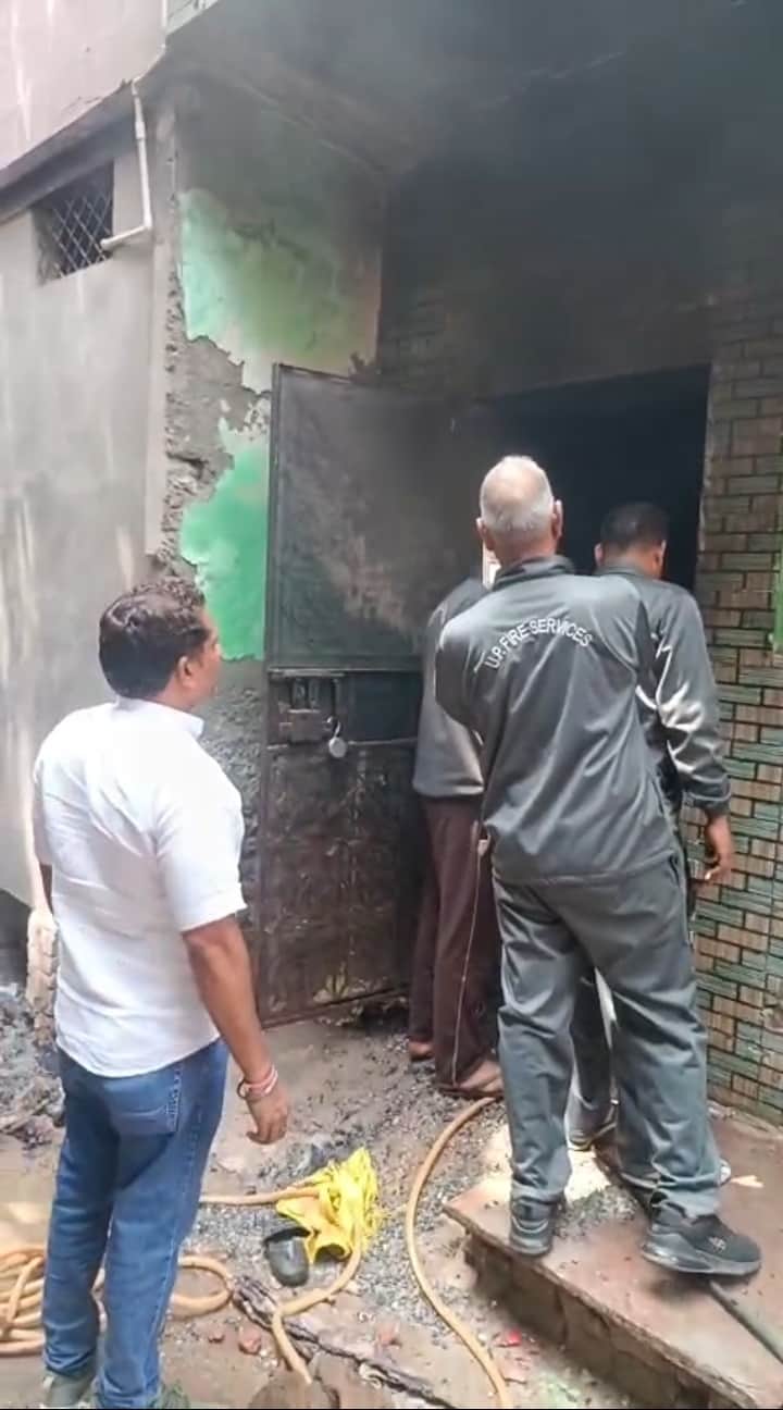 Fire caused by inverter short-circuit; cylinder explosion averted.