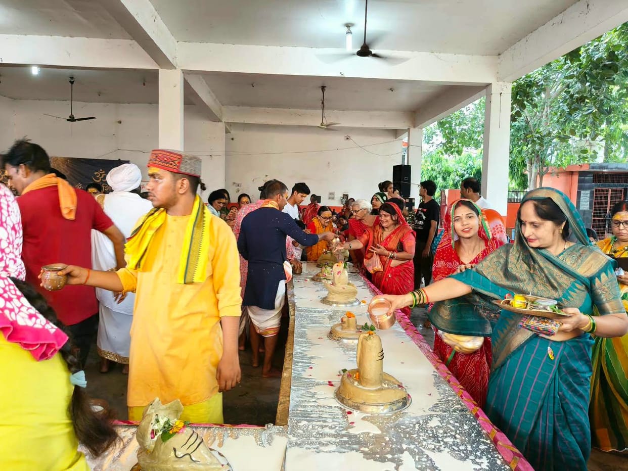 'Parthiv Pujan' program concludes at Sai Temple.