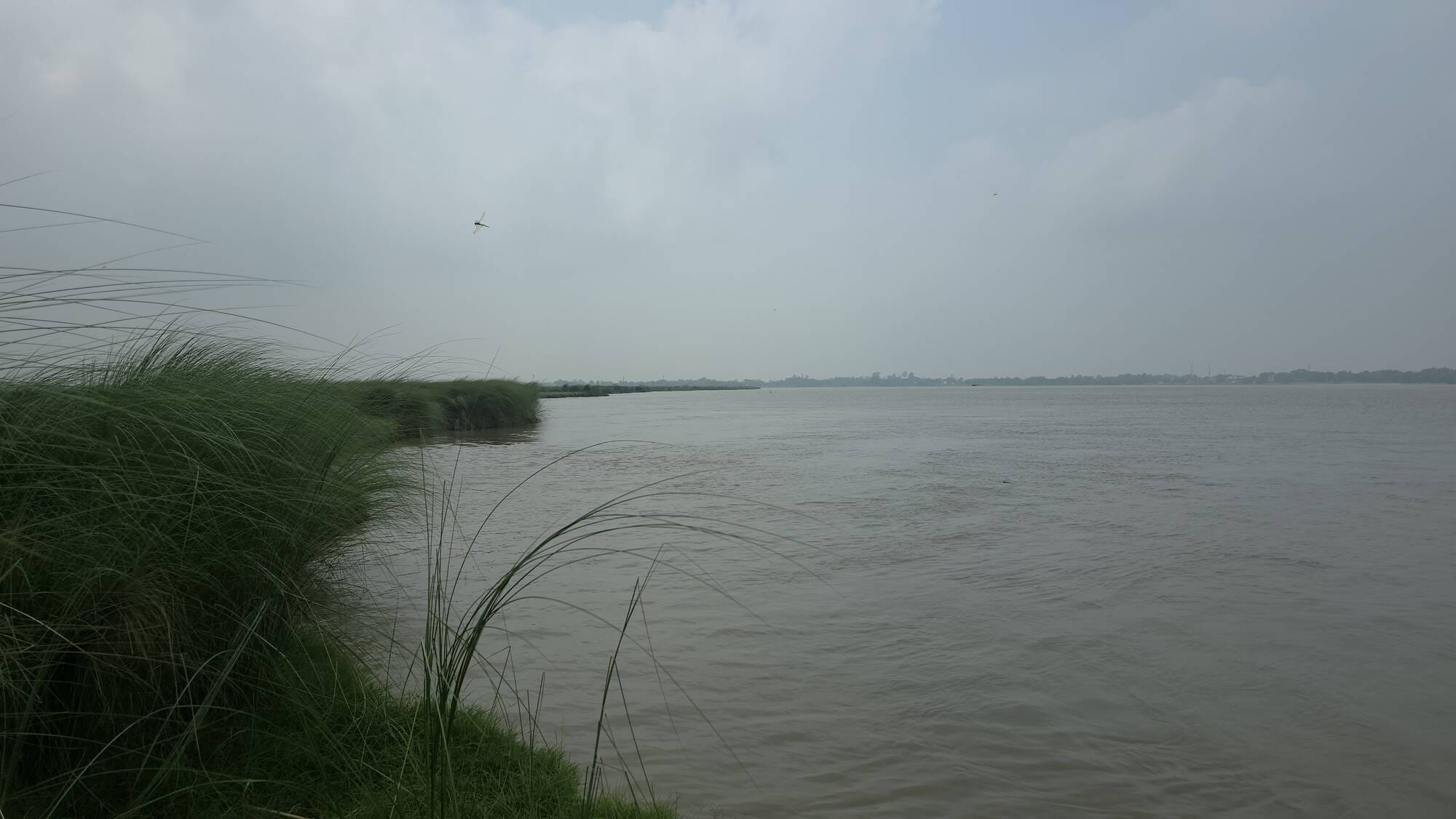 टांडा तहसील क्षेत्र में सरयू के किनारे स्थित उल्टहवा माझा में तेजी से बढ़ रहा बाढ़ का पानी।संवा