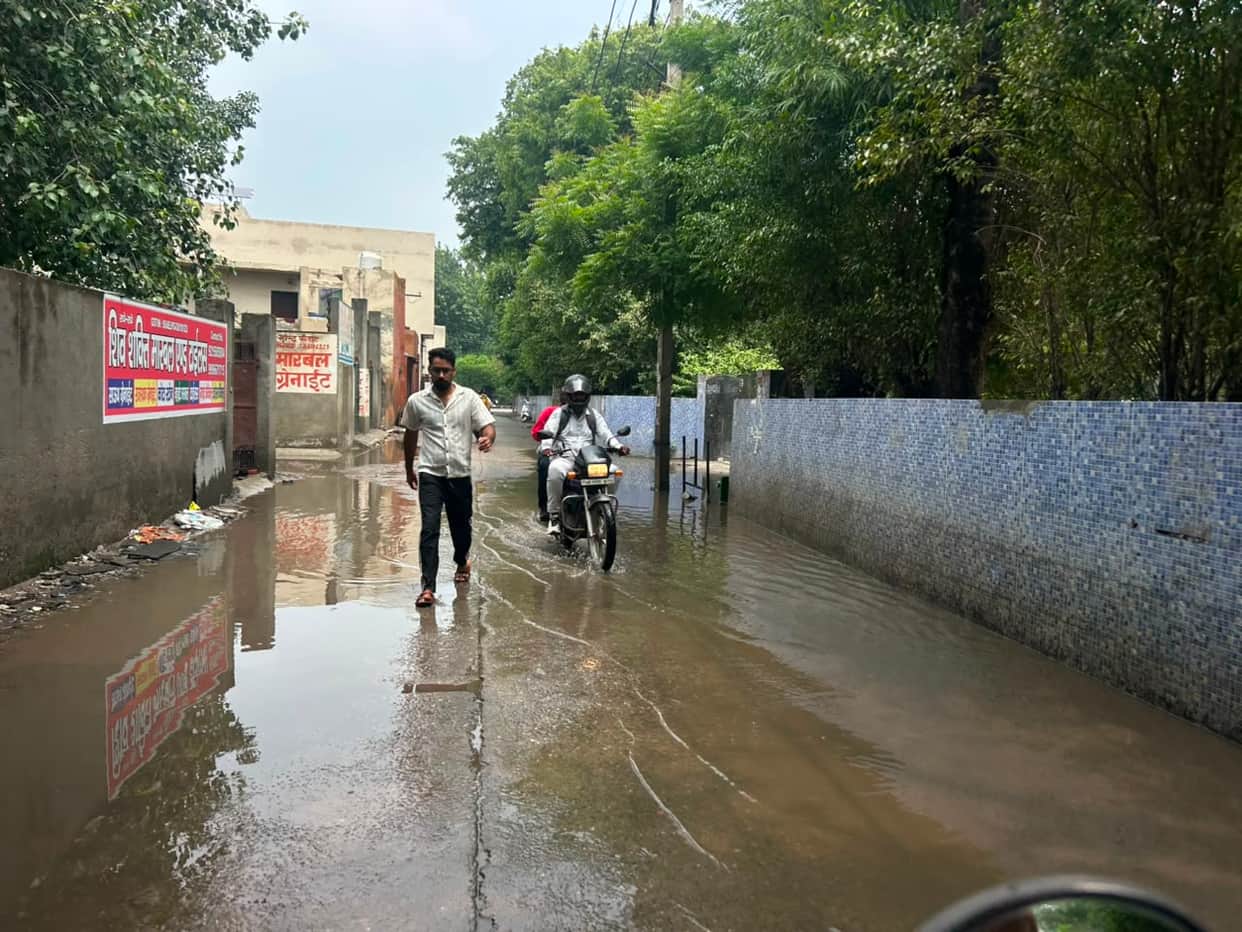 Water has not drained from parks and roads even after