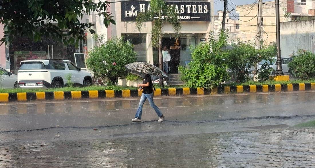Clouds lingered all day and brought rain in the evening, offering relief