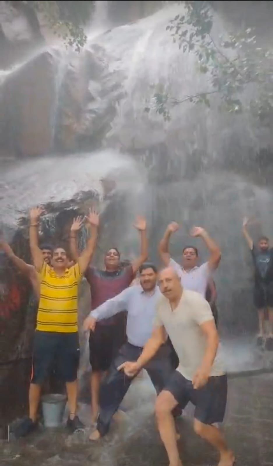 Dhosi Dham shines amidst the Sawan rains; waterfalls and greenery draw tourists.