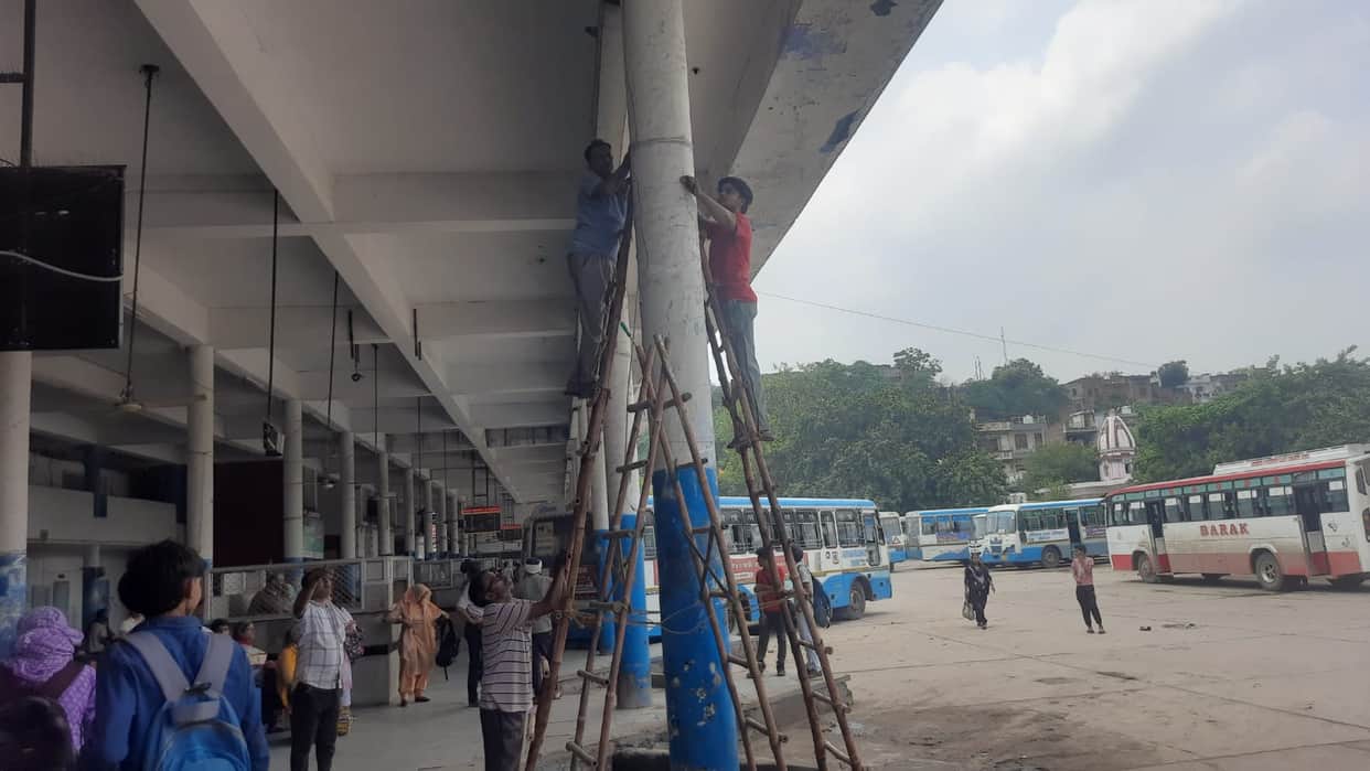 Sonipat bus stand to be illuminated in the colors of the Tricolour.