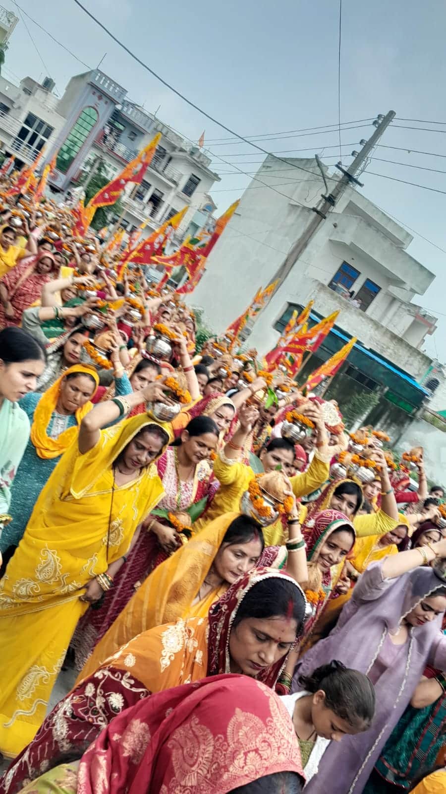 Shiv Mahapuran Katha begins with a Kalash Yatra.