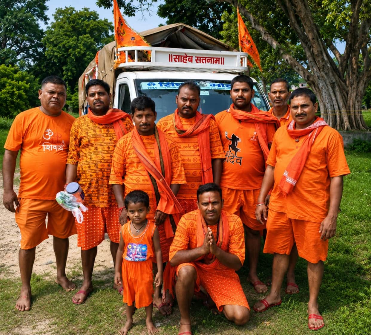 Kanwariyas set off for Ghazipur to fetch Ganga water.