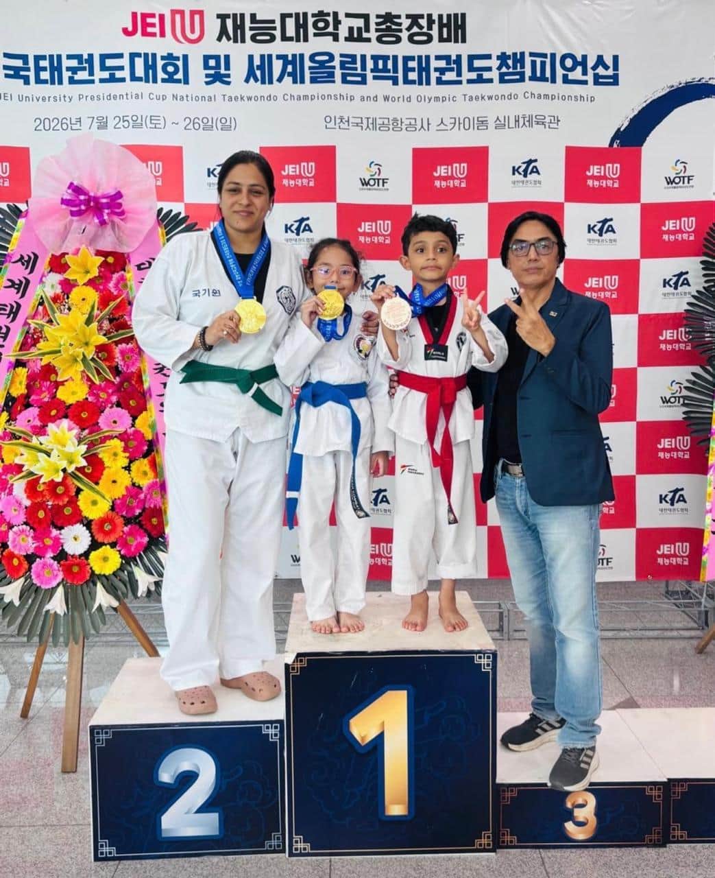 Led by Parvez, the players won five medals in South Korea
