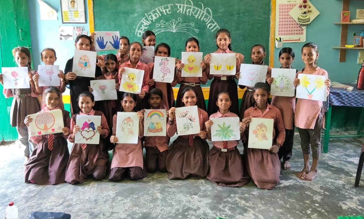 Children brought their imaginations to life in the painting competition
