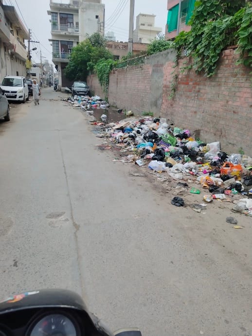 फतेहाबाद के नहर कॉलोनी में लगे कचरे के ढेर संवाद