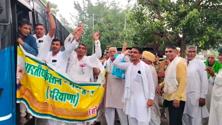 Opposition expressed against trade deal; 18 farmers detained and then released.