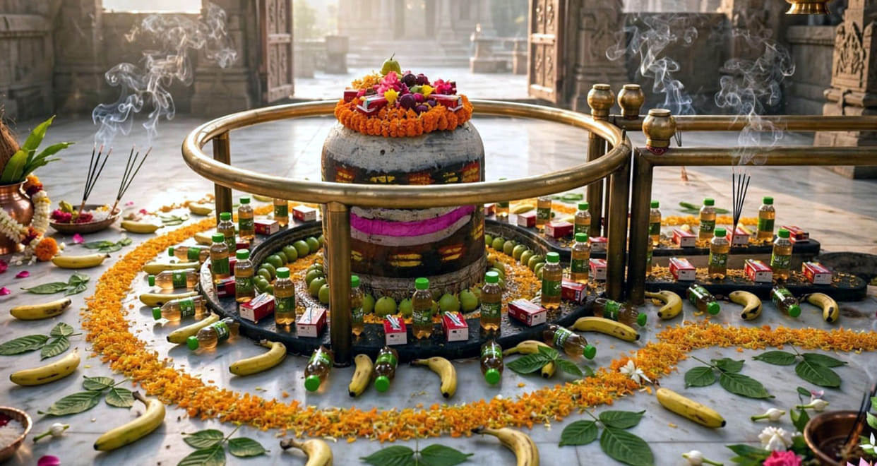 Bhole Baba's 'Sawan' adornment became the center of attraction for devotees.