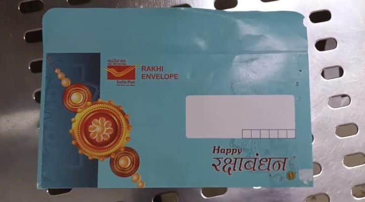 Waterproof envelopes for 10 and the Tricolour for 25 available for Raksha Bandhan.