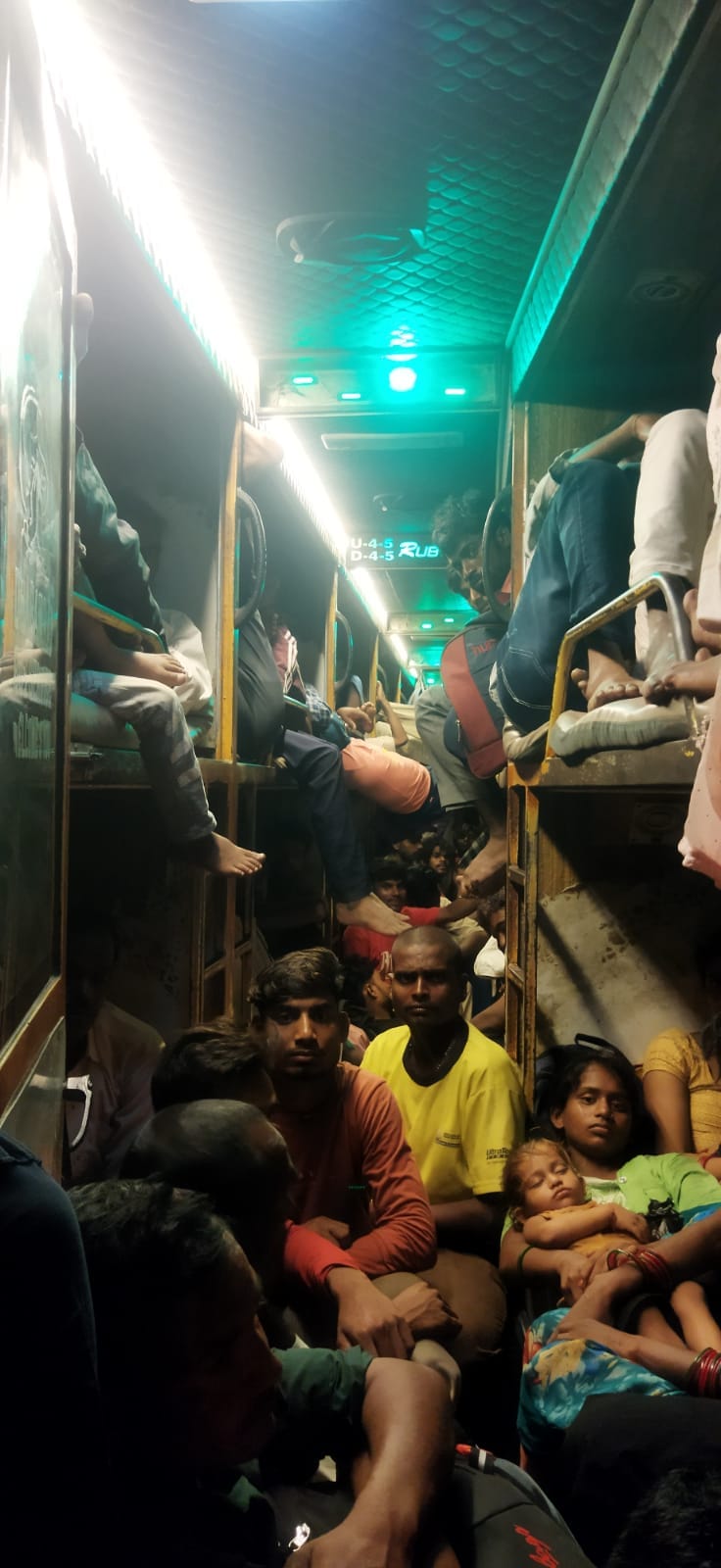 168 passengers, 30 children also aboard, crammed into a 30-seater bus, seized in Rudrapur