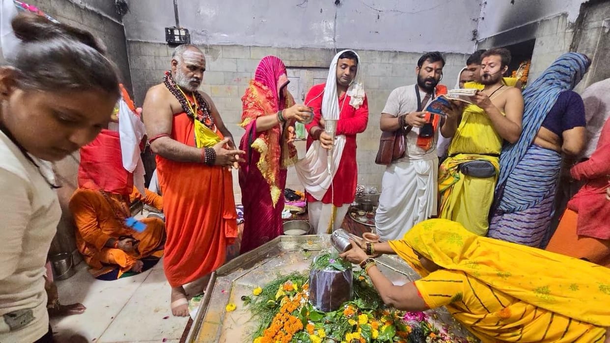 Special ritual held at the main Brahmlal Temple in Bateshwar.