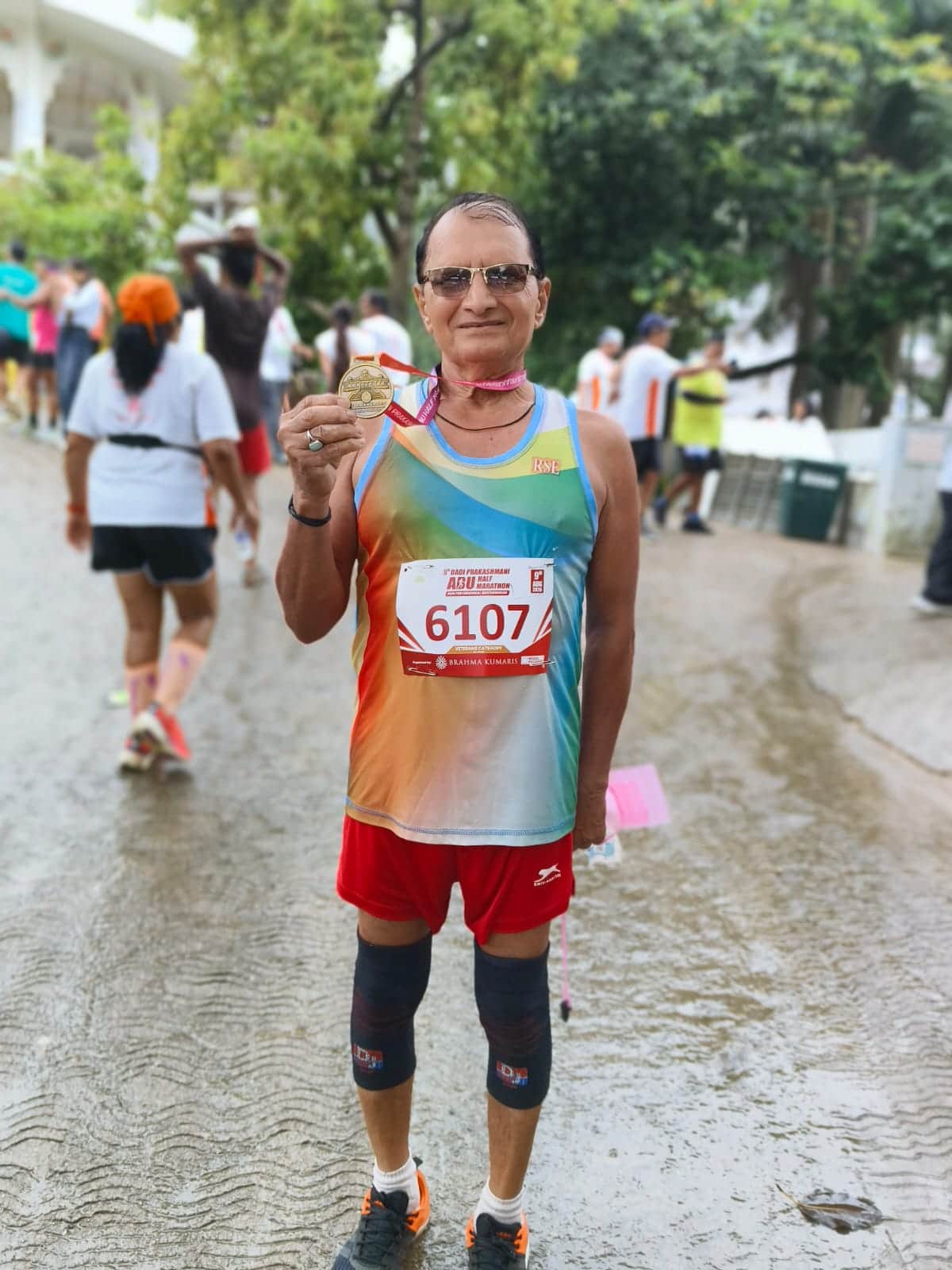Mohan Singh ran up the mountain at the age of 68.