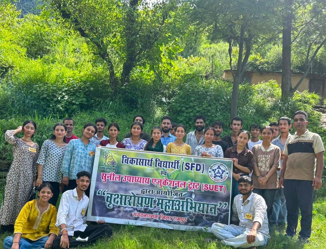 Vidyarthi Parishad planted saplings in Nogli