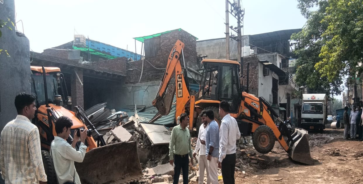 Illegal constructions razed following Supreme Court order.