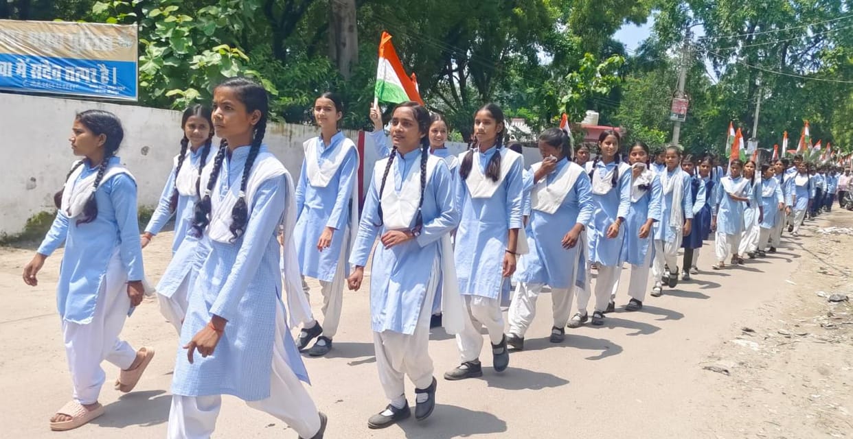 Tiranga Yatra taken out in Sevta under the leadership of the MLA.