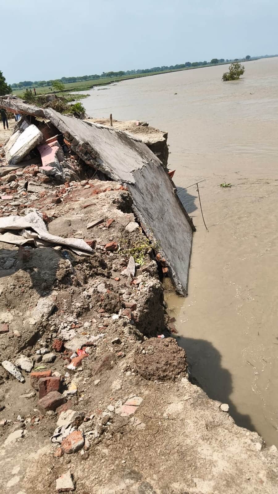 Farmers losing land to erosion receive a minimum compensation of only five thousand