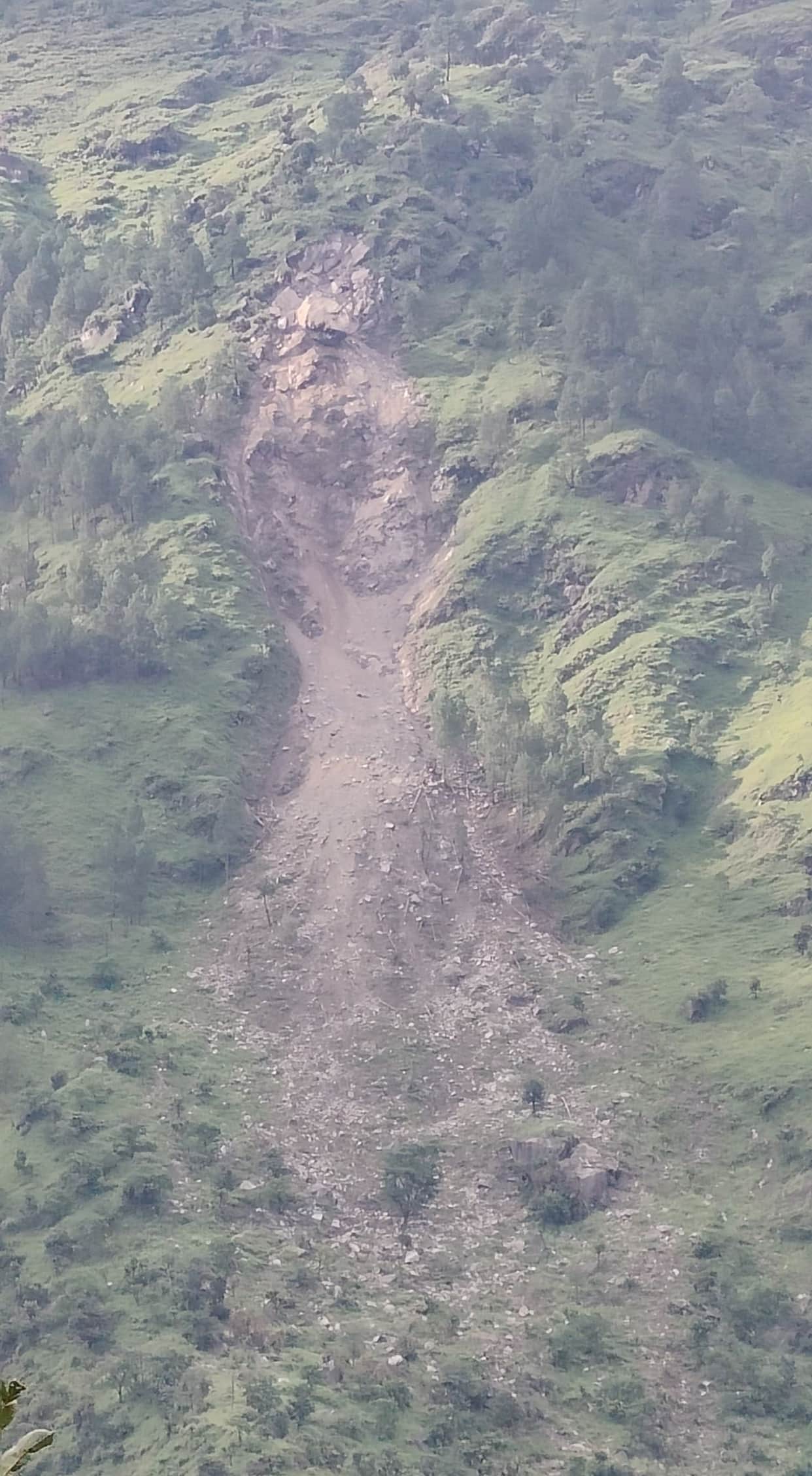 Major landslide risk on the road connecting six panchayats in Labana Sadana