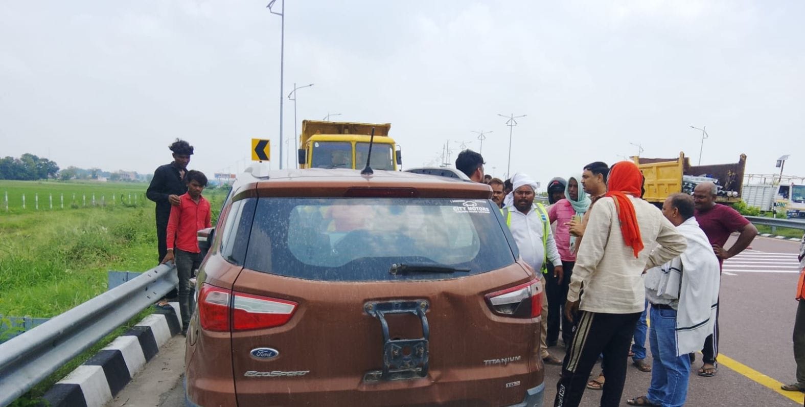 Labourer killed after being hit by an out-of-control car