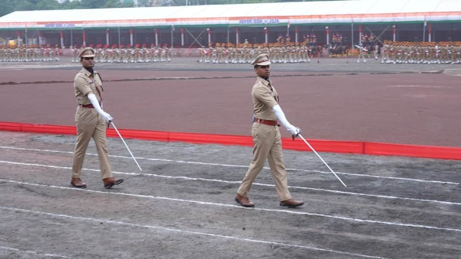 Patriotic fervor echoes at Lal Parade; 22 contingents march past; full preparations assessed.