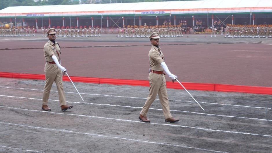 Patriotic fervor echoes at Lal Parade; 22 contingents march past; full preparations assessed.