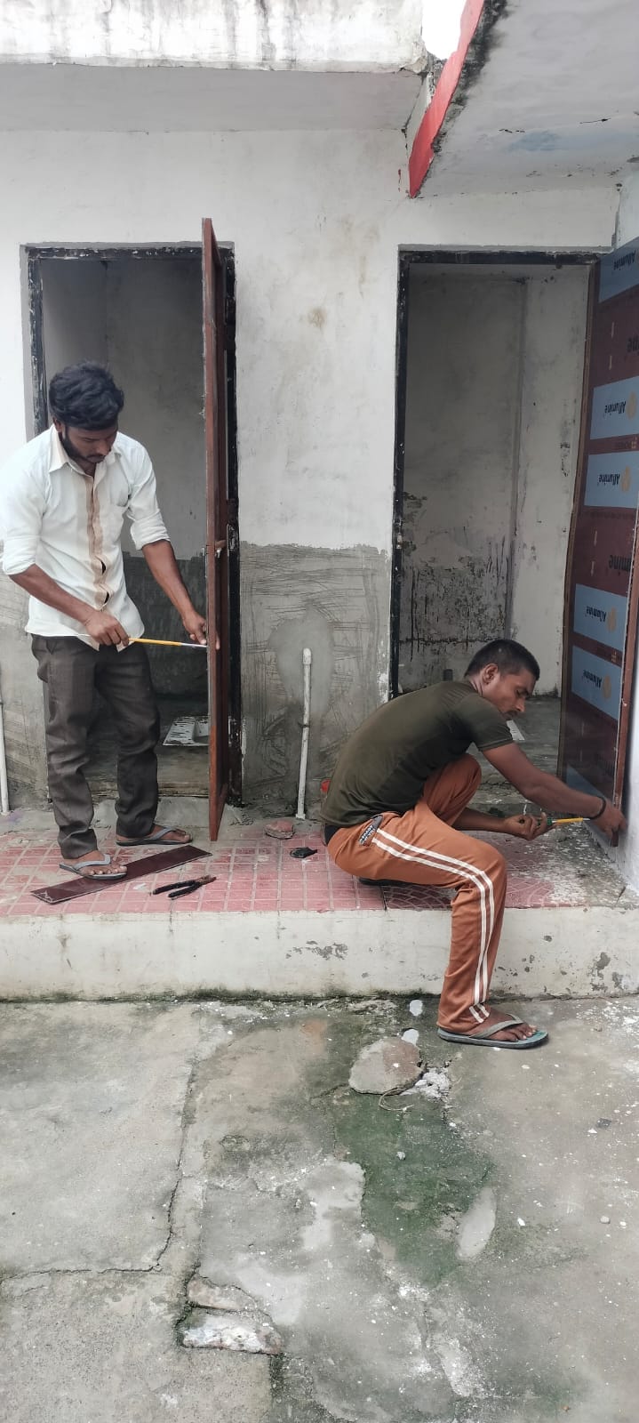 Got the broken doors of the schools repaired.
