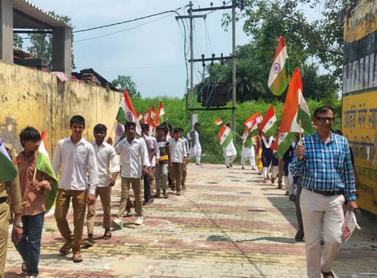 BJP took out a Tiranga Yatra.
