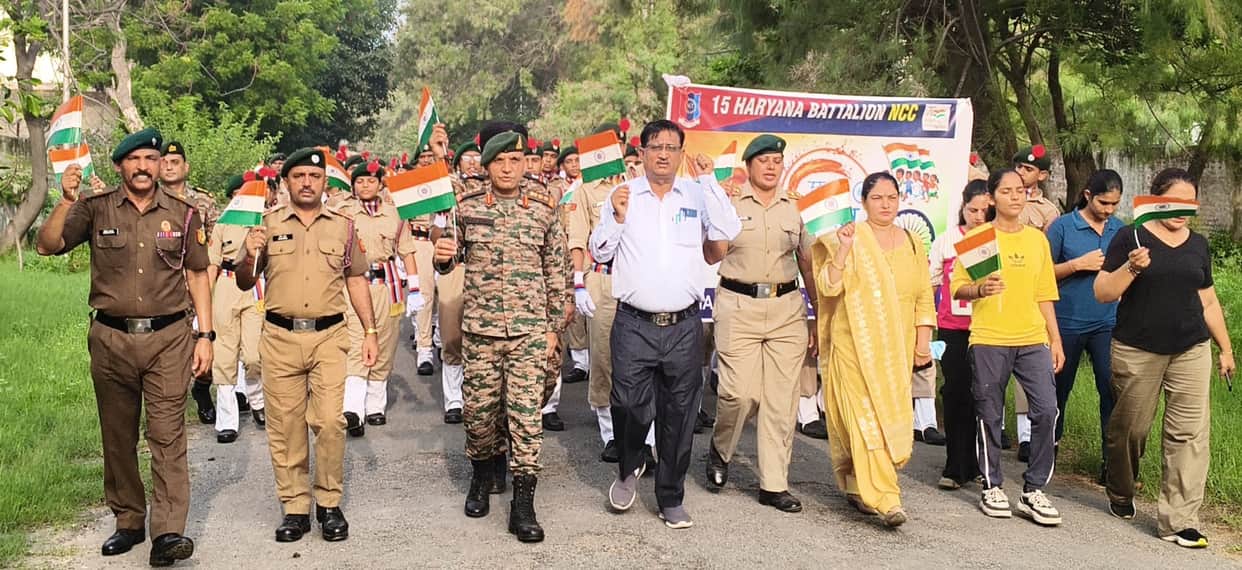 NCC cadets displayed discipline and military skills in drill