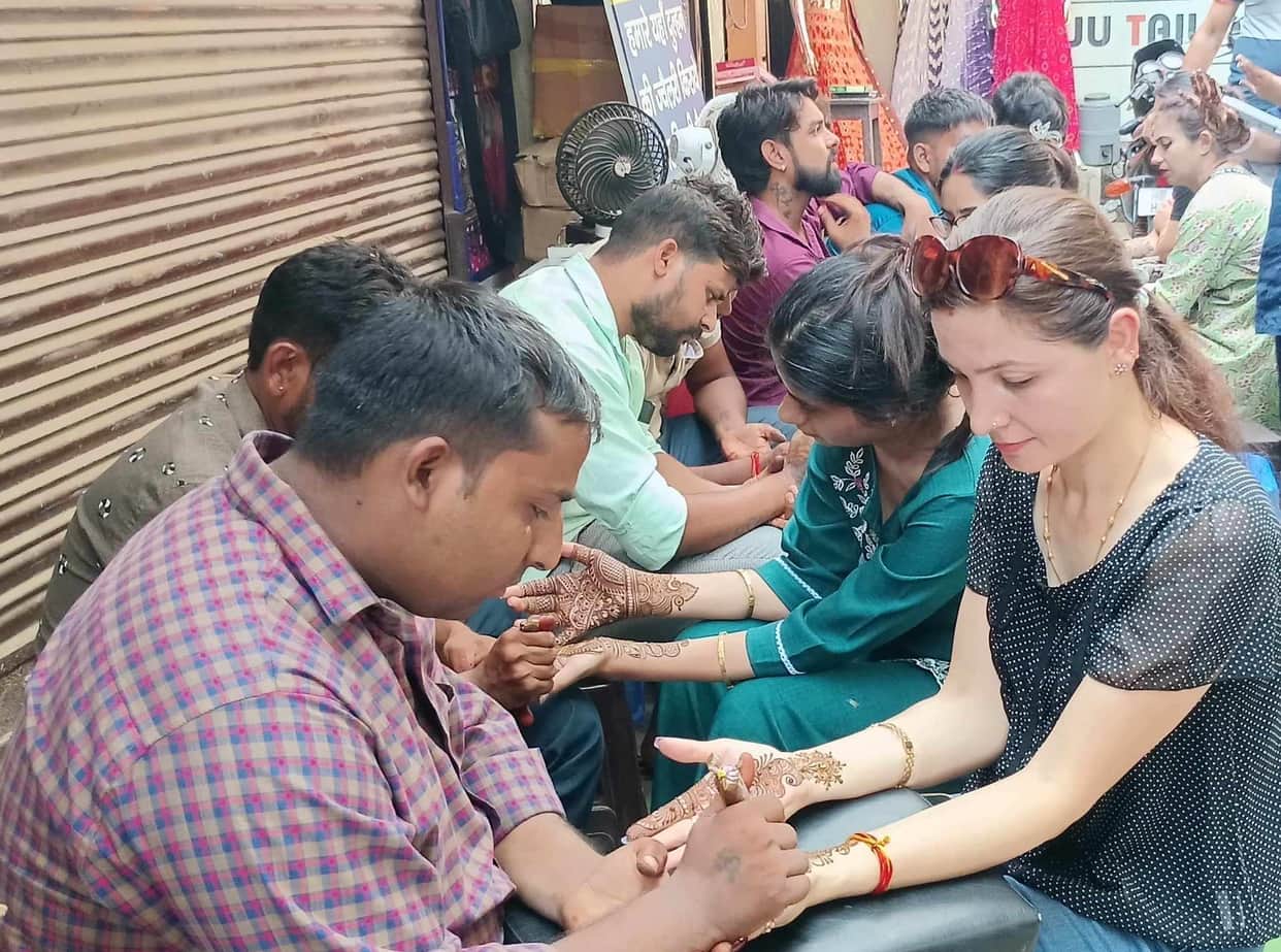 Markets buzz with Hariyali Teej festivities; a flurry of activity around adornments and attire.