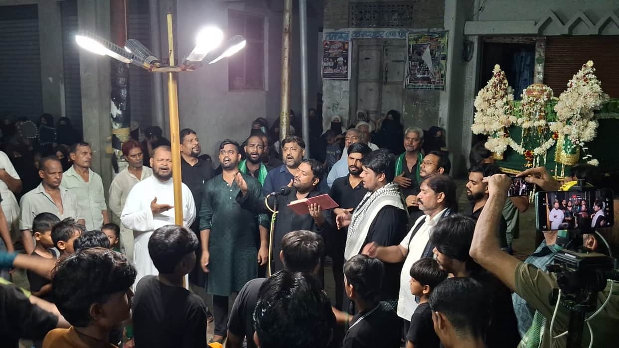 Procession taken out in Ghosi to commemorate the martyrdom of the Prophet's grandson.