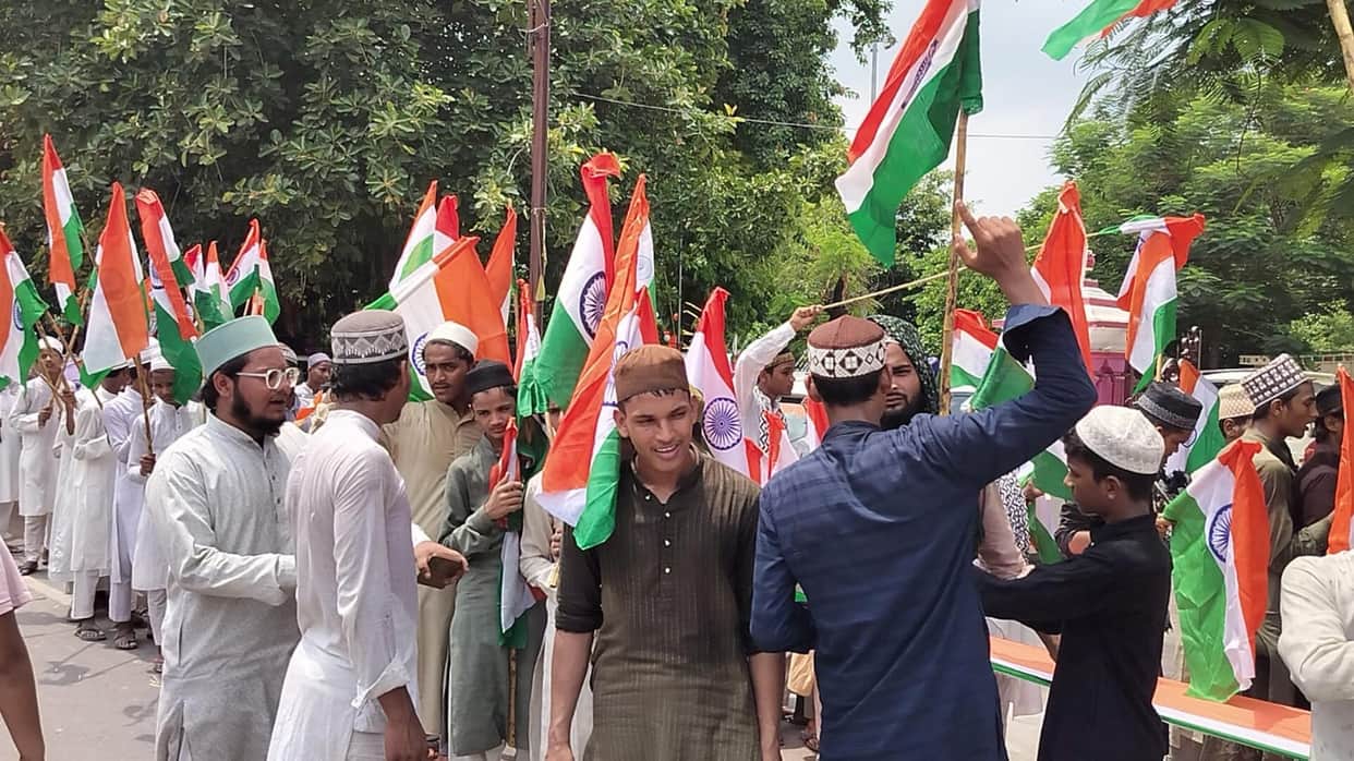 Tiranga in hand, patriotic songs on the lips.