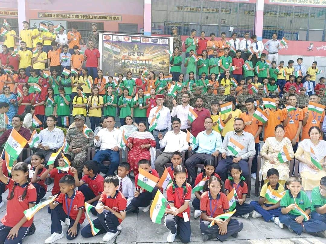 Har Ghar Tiranga' event organized at Jhakri School