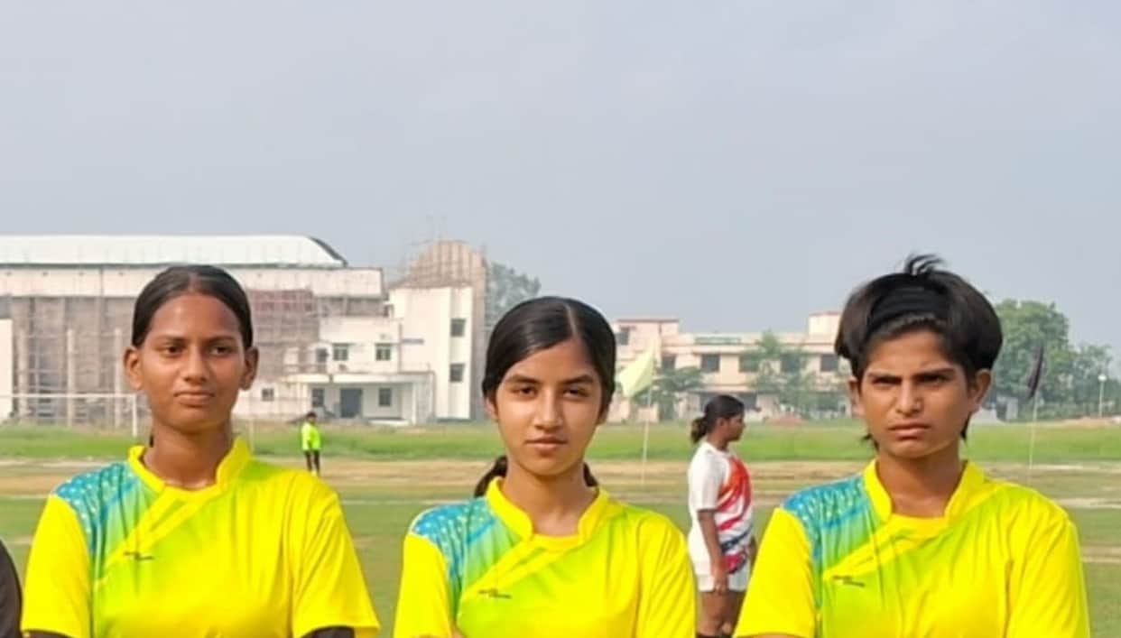 Three female students selected for the state-level football competition