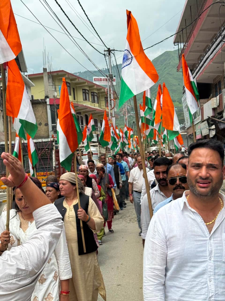 BJP took out a Tiranga Yatra in Rohru