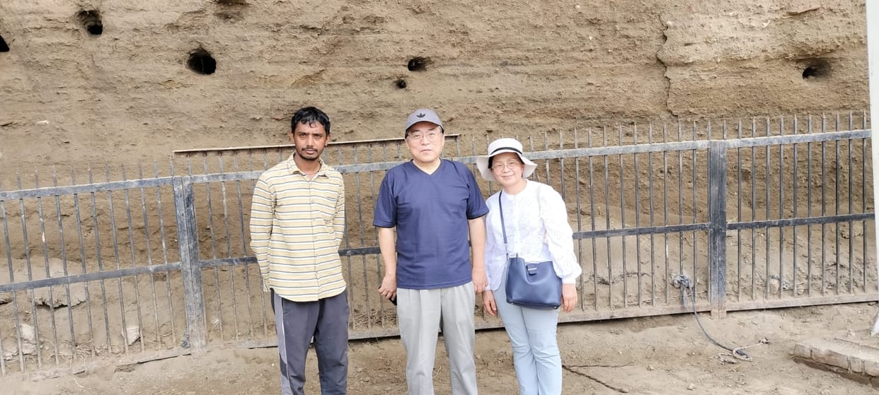 The principal of a Japanese school visited the archaeological heritage site of Rakhigarhi.