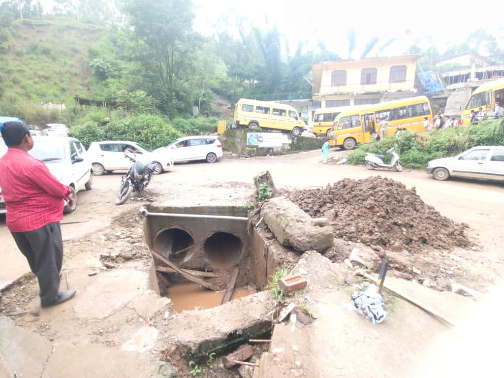 Work begins to clear the blocked culvert; relief from waterlogging expected.