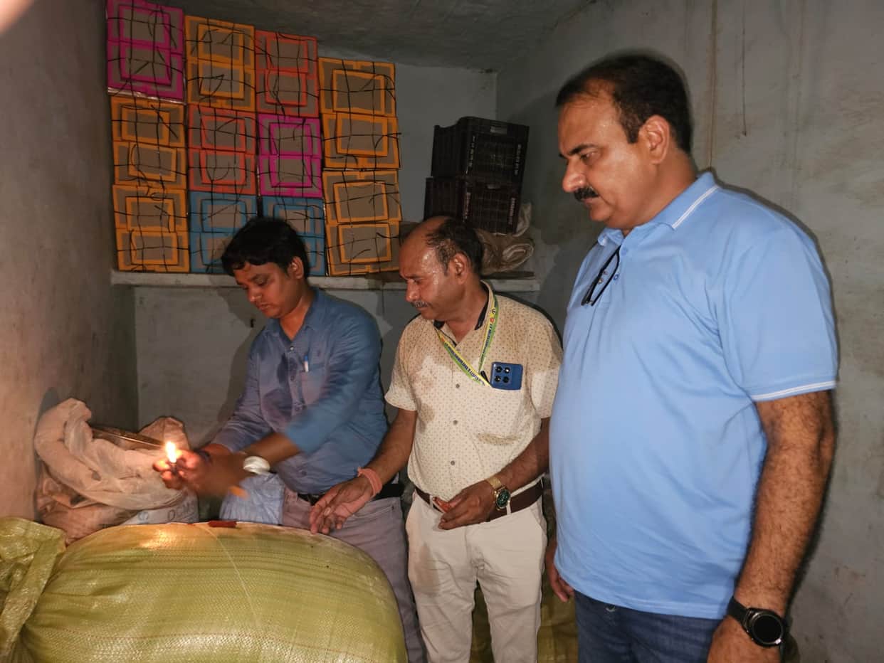Raids conducted on three sweet shops; contaminated sweets destroyed.
