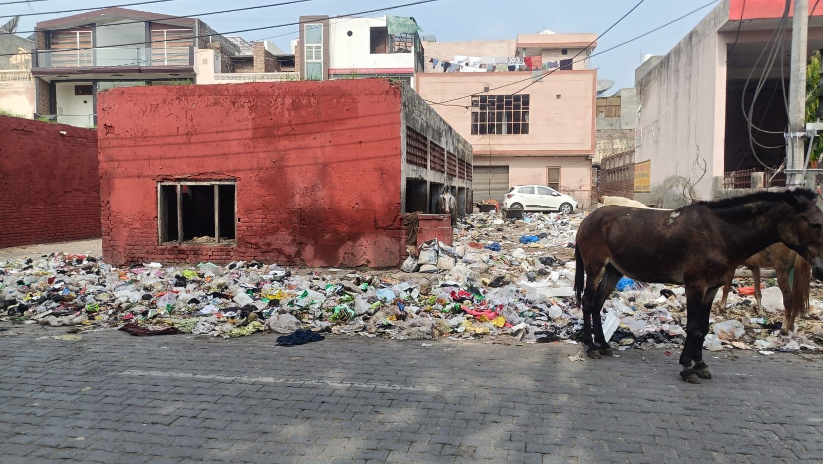 14जेएनडी24: शहर के सफीदों गेट पर लगा कूड़े का ढेर। संवाद
