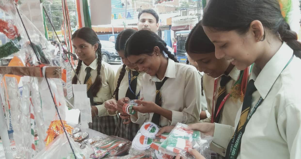 District immersed in Independence Day celebrations; streets adorned with the Tricolour.