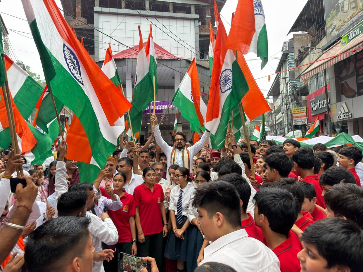Hamirpur bathed in the colours of the Tricolour; slogans of "Long live the Indian Army" and "Victory to Mother India" echoed through the air.