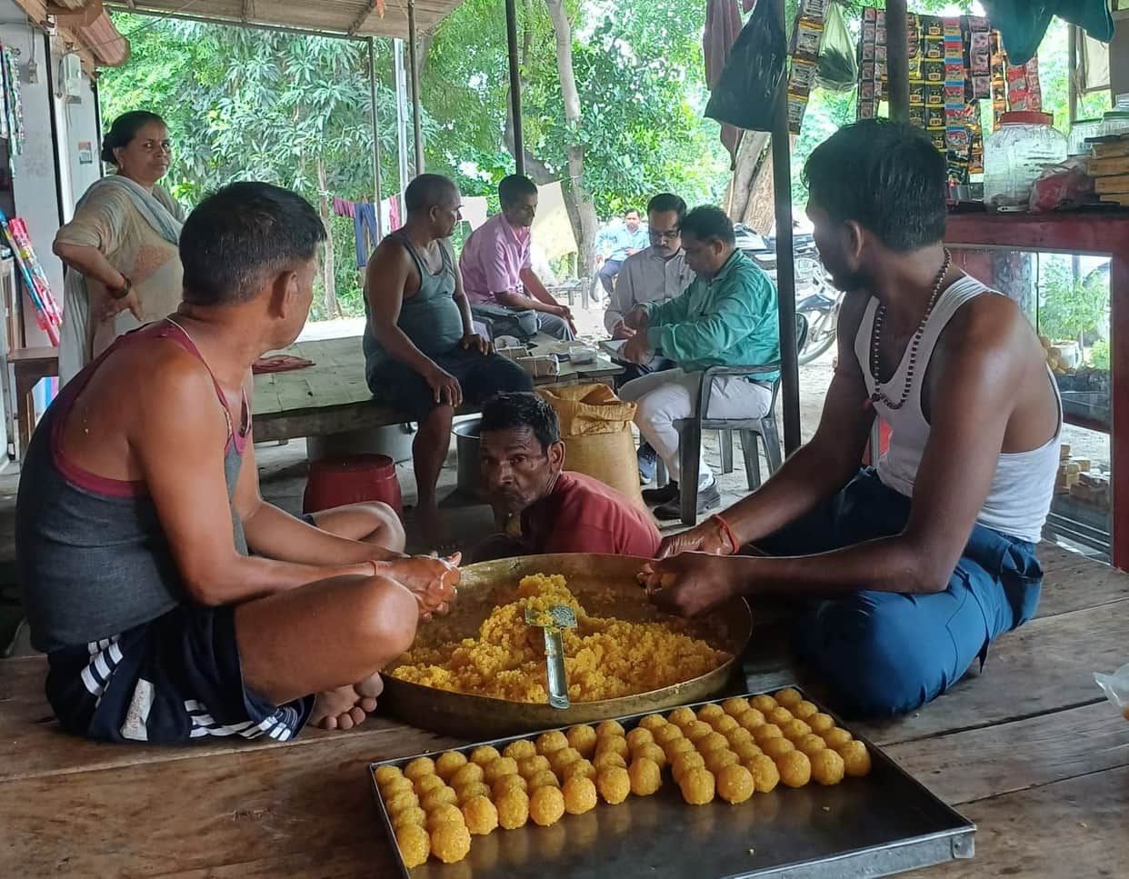 One quintal of boondi seized; seven samples of laddus collected.