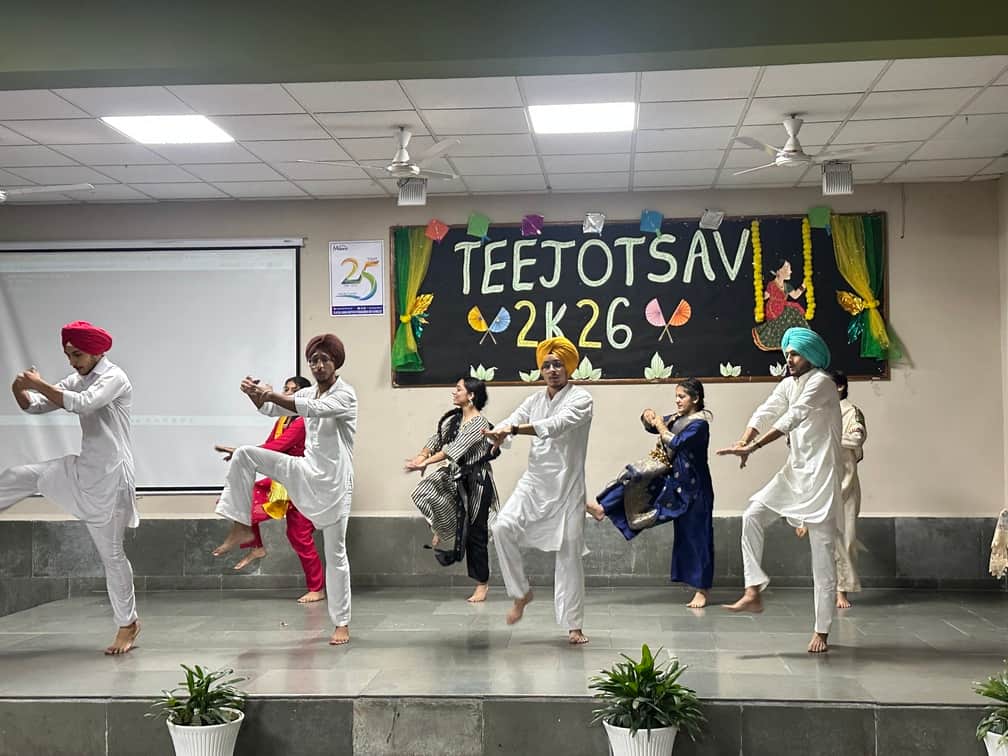 Students showcased the vibrant hues of Haryanvi culture on Teej