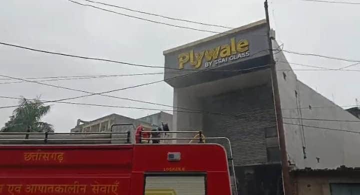 Fire Breaks Out at Plywale BY SSAI GLASS Shop, Short Circuit Suspected2 Fire Tenders Brought Blaze Under Contr
