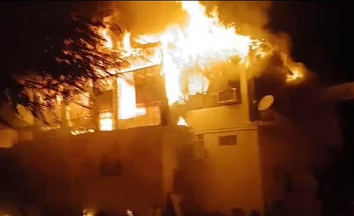 Fire breaks out in resort hall, goods worth lakhs turn to ashes