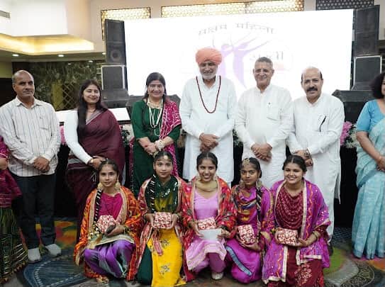 Women celebrated the Teej festival by swinging on swings