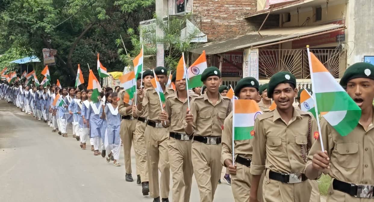 NCC organized a 10-km Tiranga Yatra