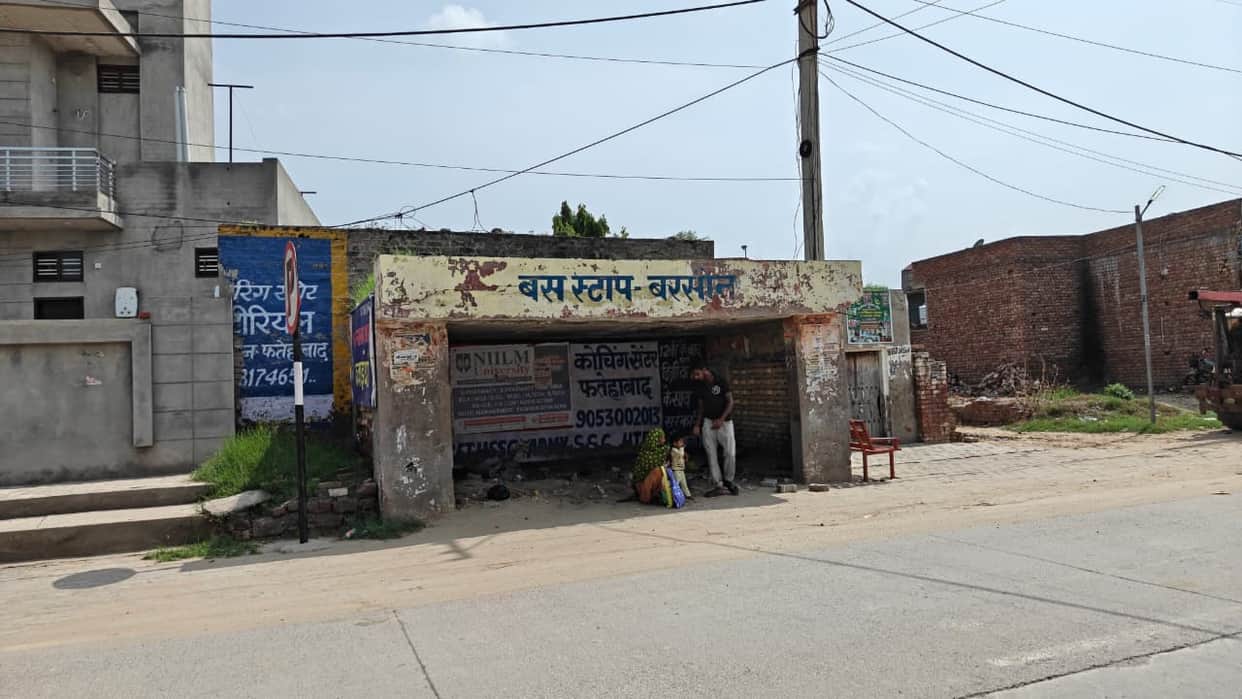Even after four years, passengers in Barsin village are still waiting for a bus stop
