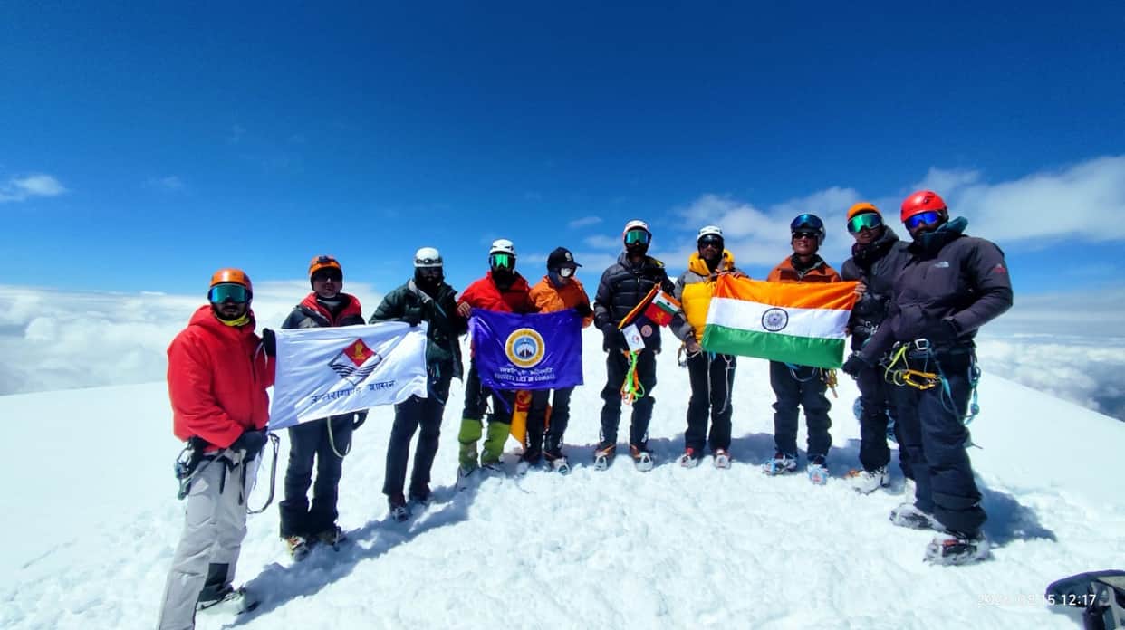 NIM's expedition team hoisted the Tricolour on Mount Kun.